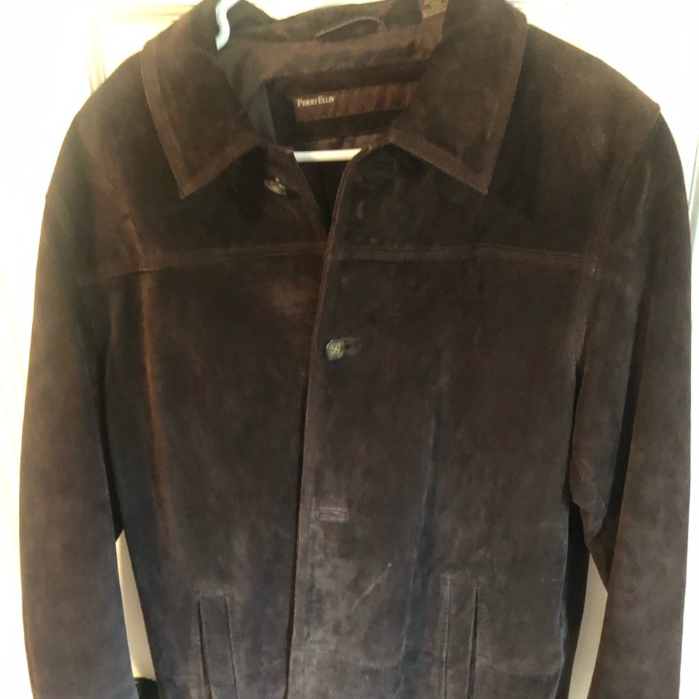 Perry Ellis RETRO suede 3/4 length jacket.